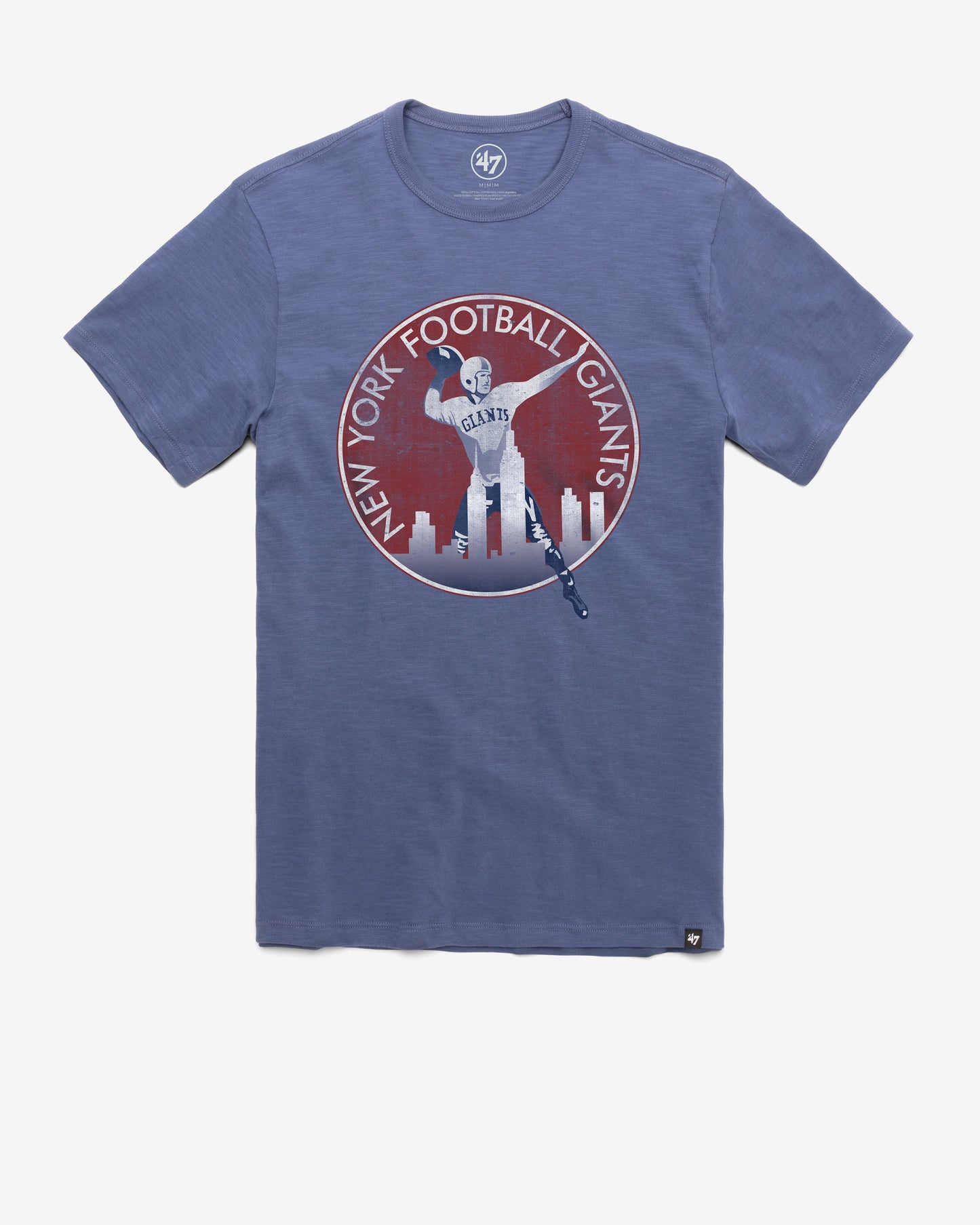 NEW YORK GIANTS HISTORIC GRIT '47 SCRUM TEE BLEACHER BLUE