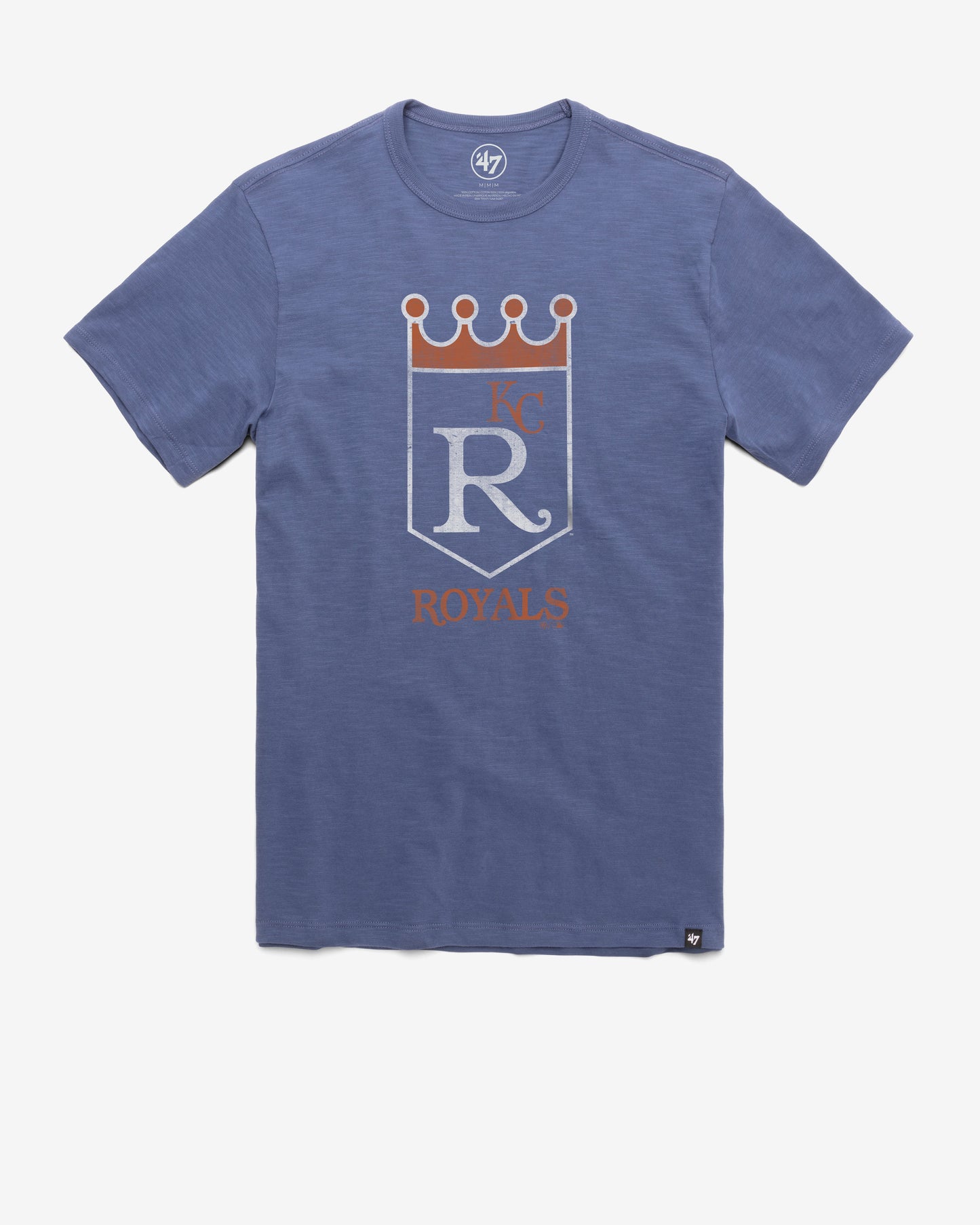 KANSAS CITY ROYALS COOPERSTOWN GRIT '47 SCRUM TEE BLEACHER BLUE