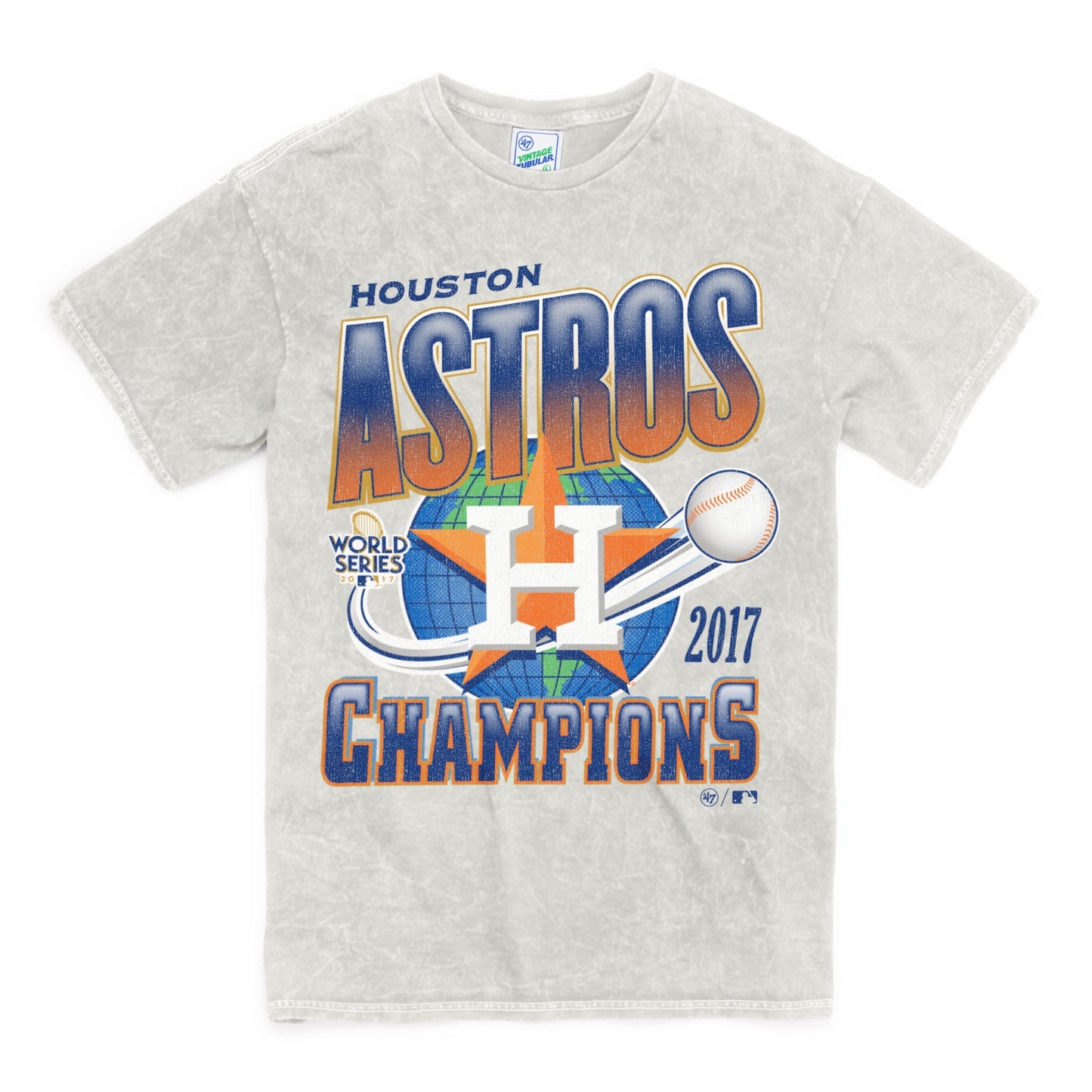 HOUSTON ASTROS 2017 WORLD SERIES ROCKER '47 VINTAGE TUBULAR TEE DUNE