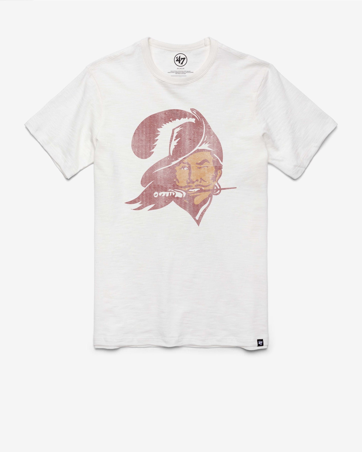 TAMPA BAY BUCCANEERS HISTORIC GRIT VINTAGE '47 SCRUM TEE WHITE WASH