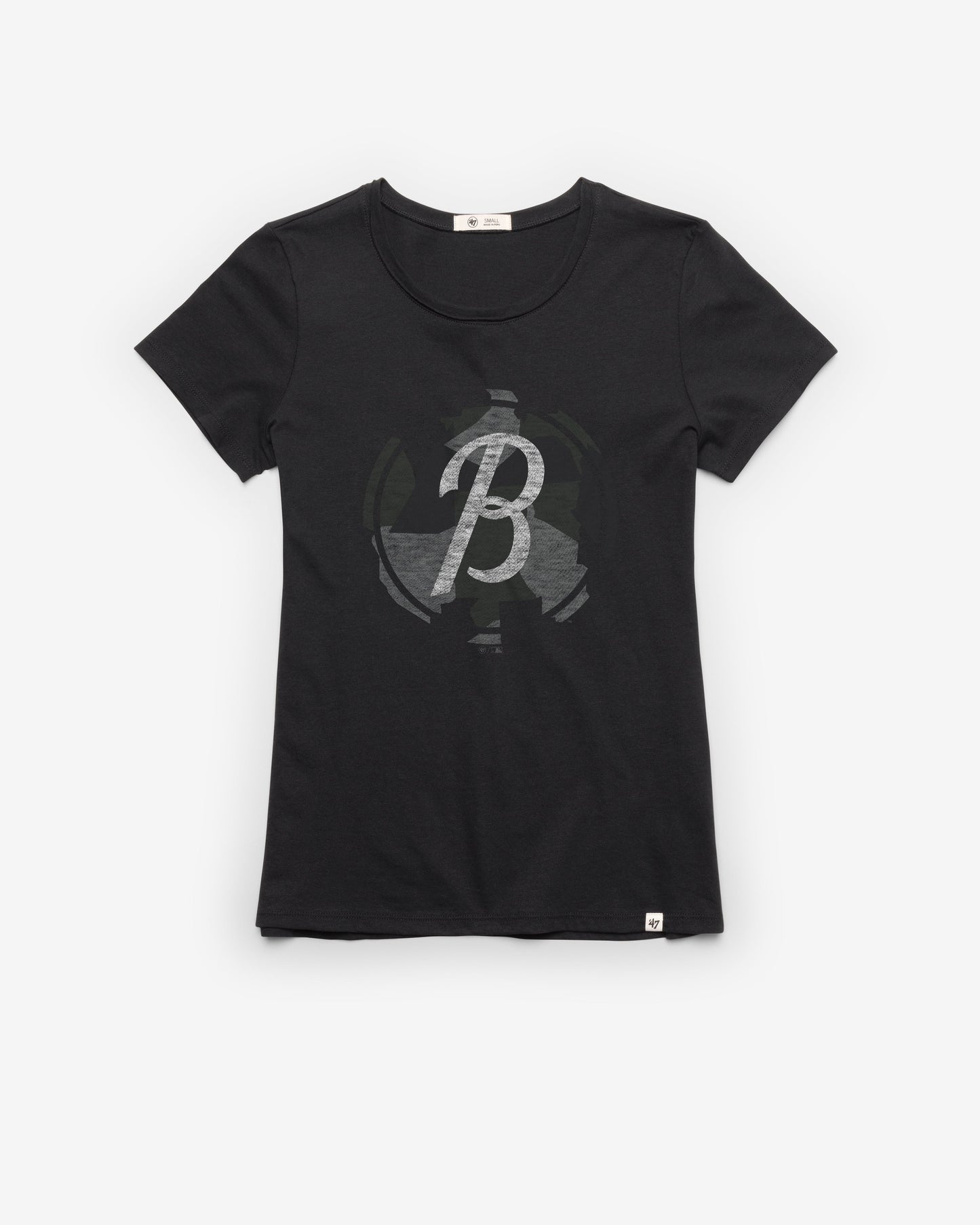 BALTIMORE ORIOLES CITY CONNECT PREMIER '47 FRANKIE TEE WOMENS FLINT BLACK