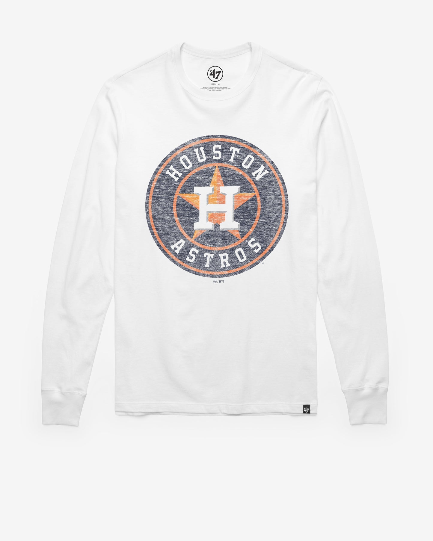 HOUSTON ASTROS PREMIER '47 FRANKLIN LONG SLEEVE TEE WHITE WASH