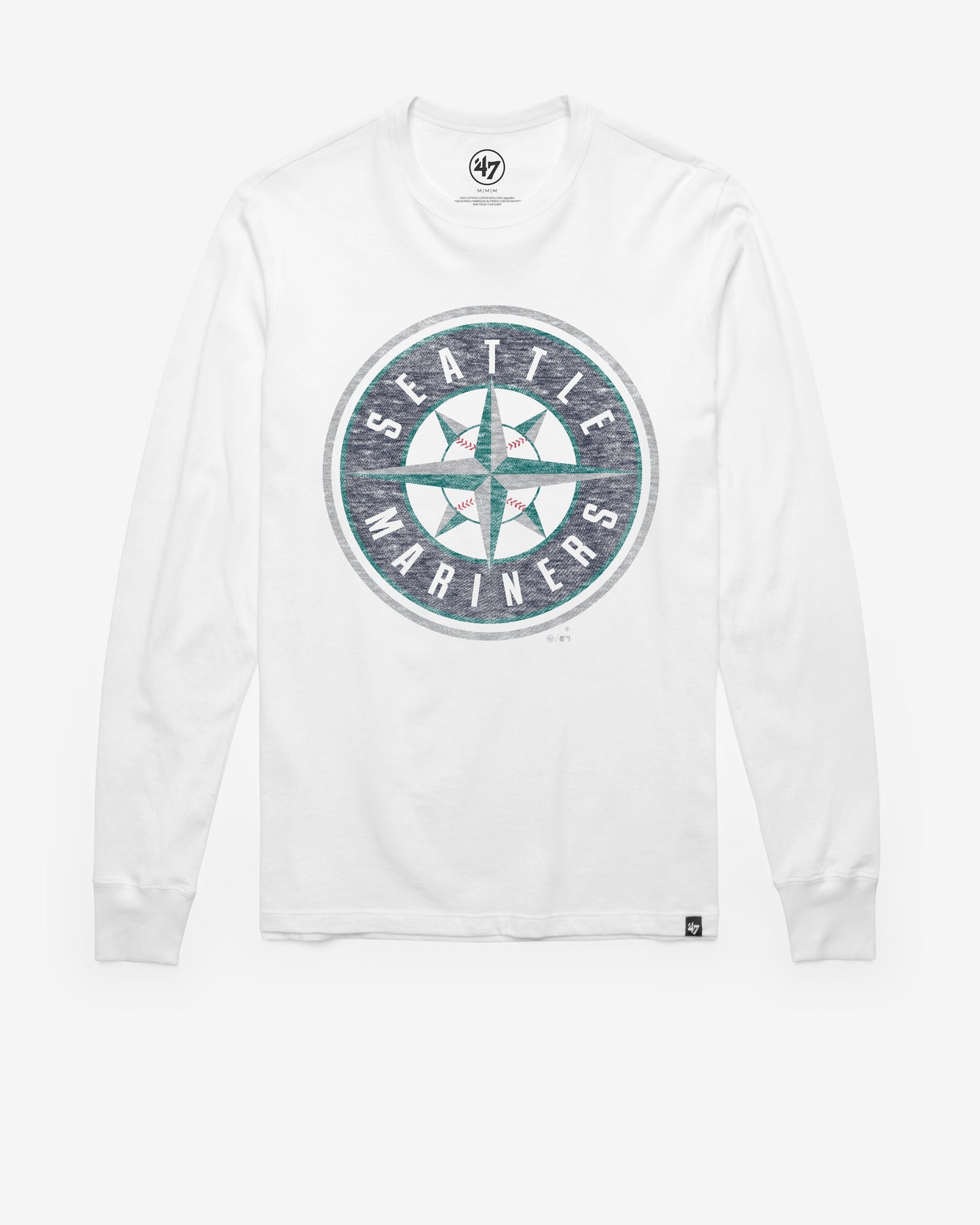 SEATTLE MARINERS PREMIER '47 FRANKLIN LONG SLEEVE TEE WHITE WASH