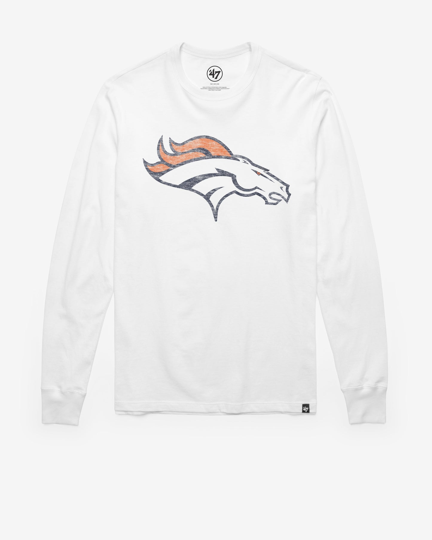 DENVER BRONCOS PREMIER '47 FRANKLIN LONG SLEEVE TEE WHITE WASH