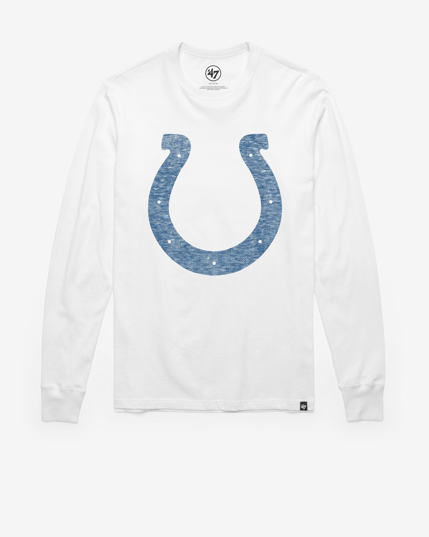 INDIANAPOLIS COLTS PREMIER '47 FRANKLIN LONG SLEEVE TEE WHITE WASH