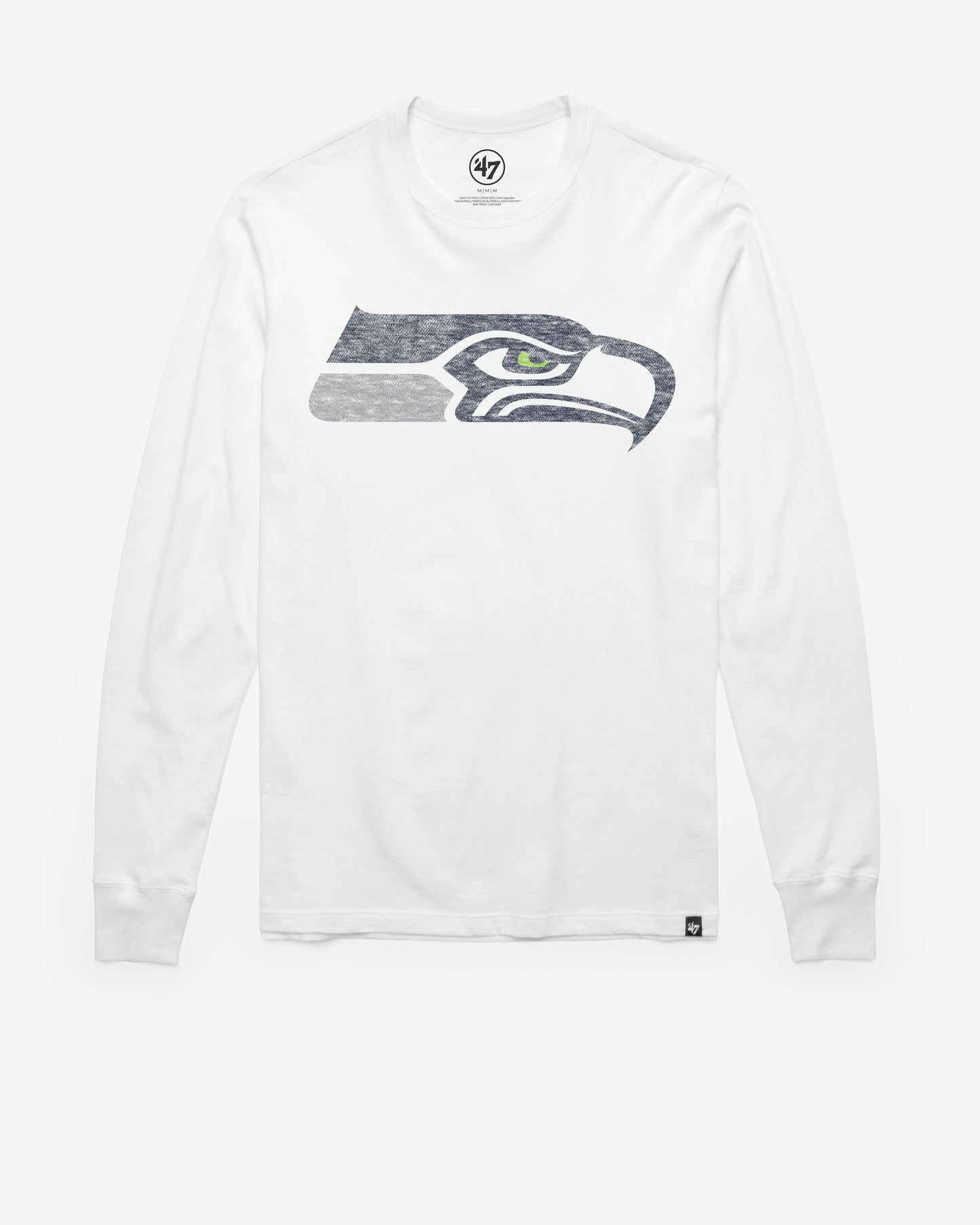 SEATTLE SEAHAWKS PREMIER '47 FRANKLIN LONG SLEEVE TEE WHITE WASH