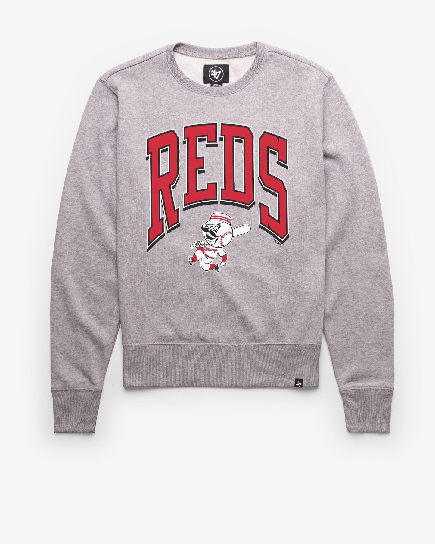 CINCINNATI REDS COOPERSTOWN WALK TALL '47 HEADLINE CREW SLATE GREY