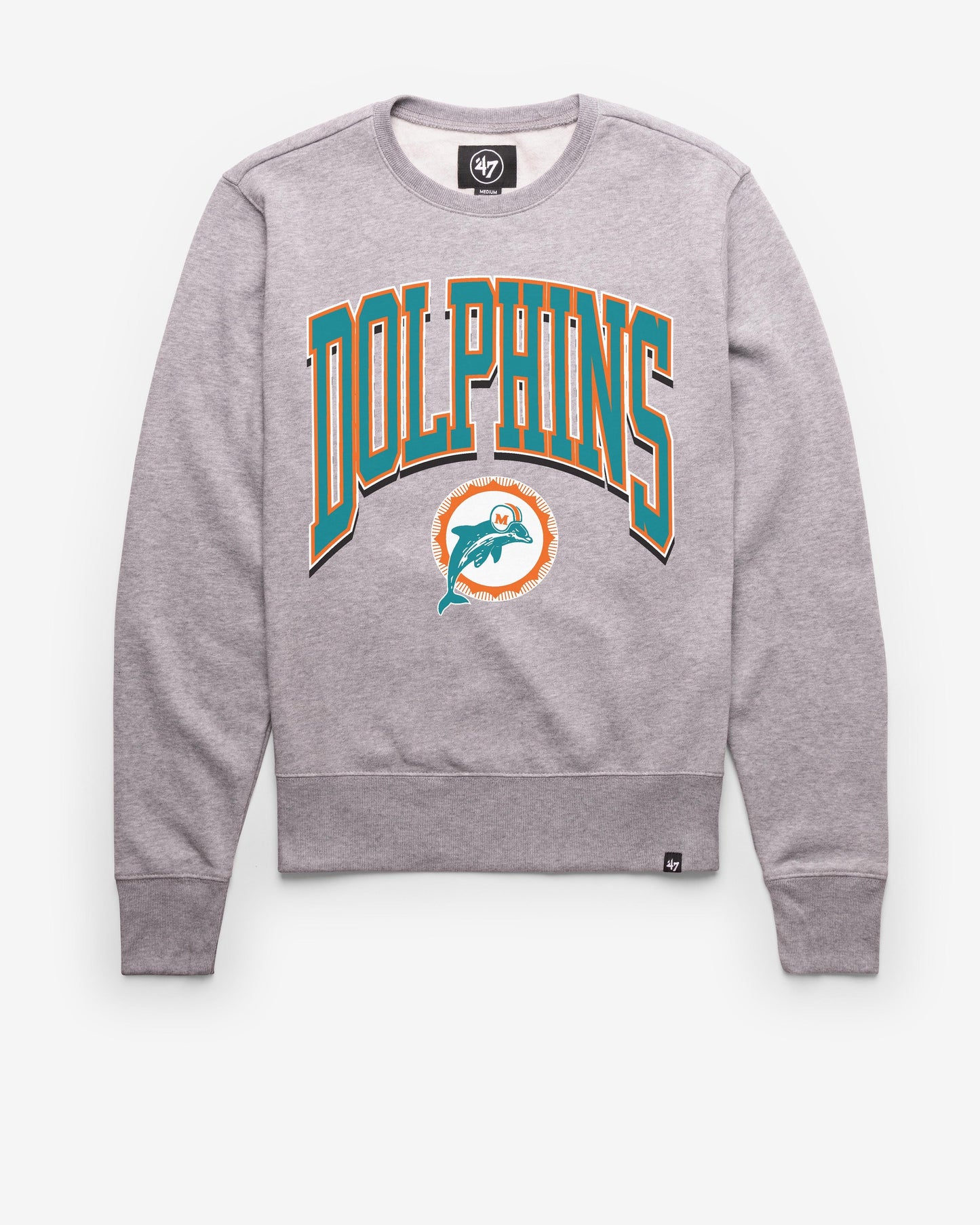 MIAMI DOLPHINS HISTORIC WALK TALL '47 HEADLINE CREW SLATE GREY
