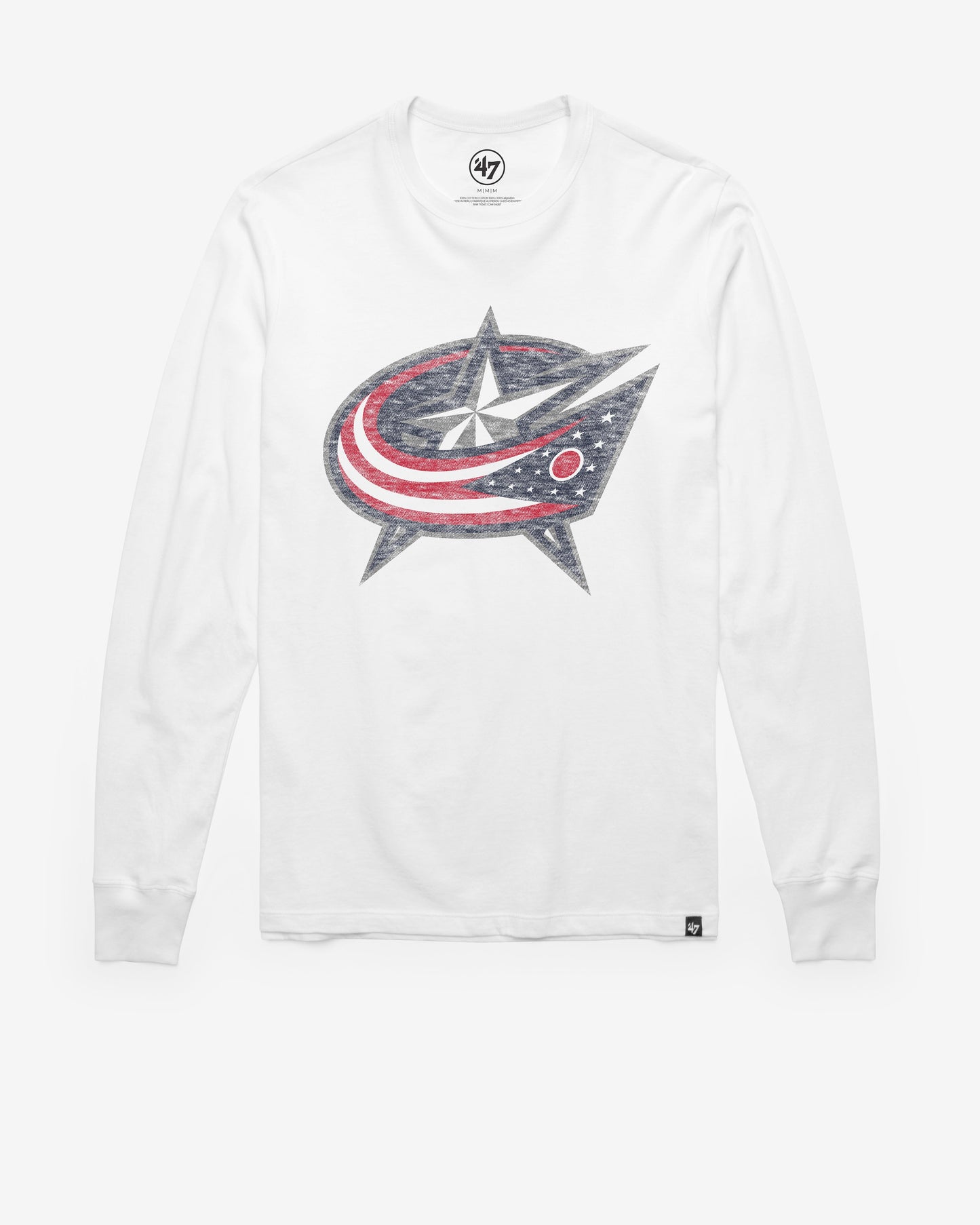 COLUMBUS BLUE JACKETS PREMIER '47 FRANKLIN LONG SLEEVE TEE WHITE WASH