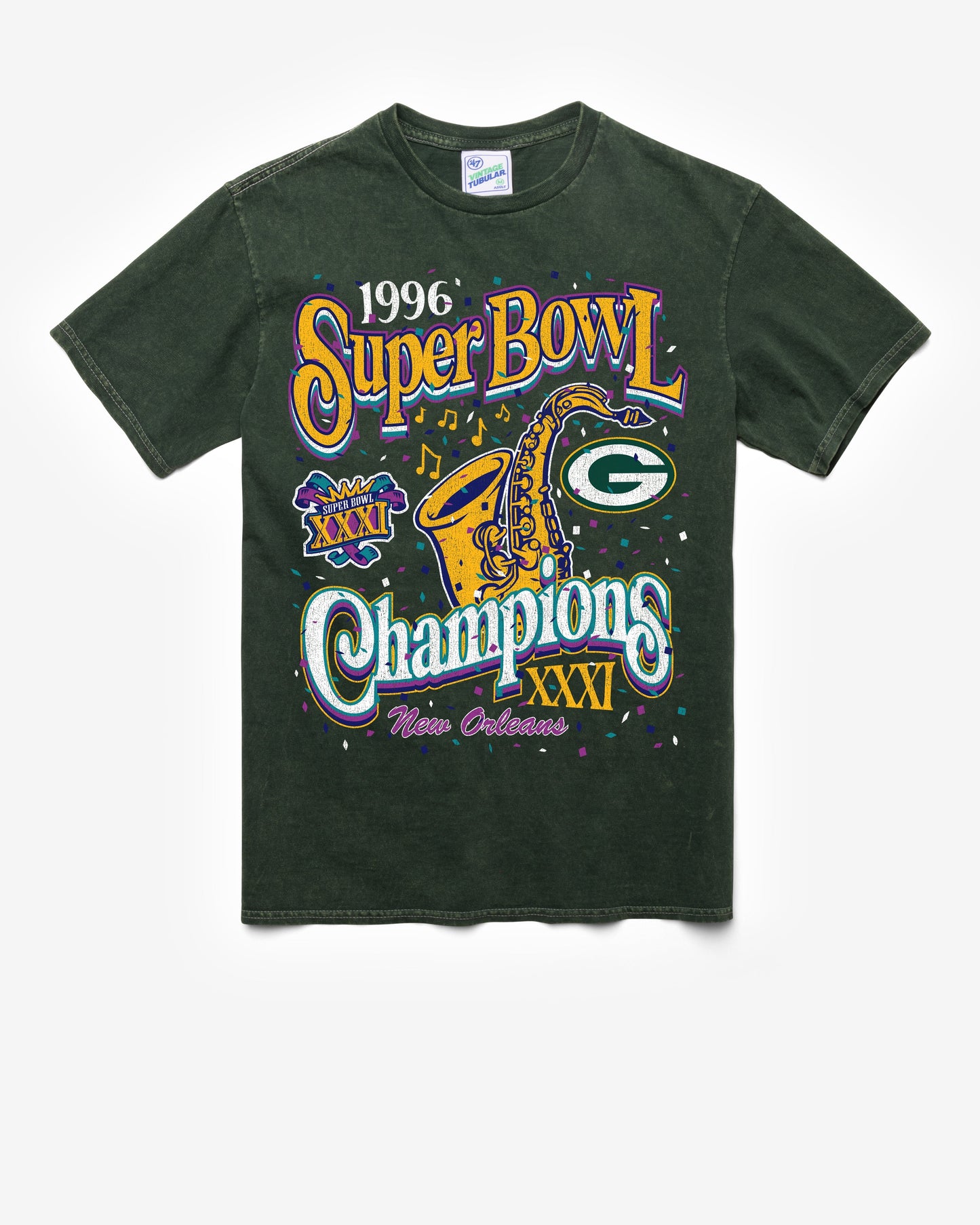 GREEN BAY PACKERS SB GRIDIRON LOCKER '47 VINTAGE TUBULAR TEE DT FOREST