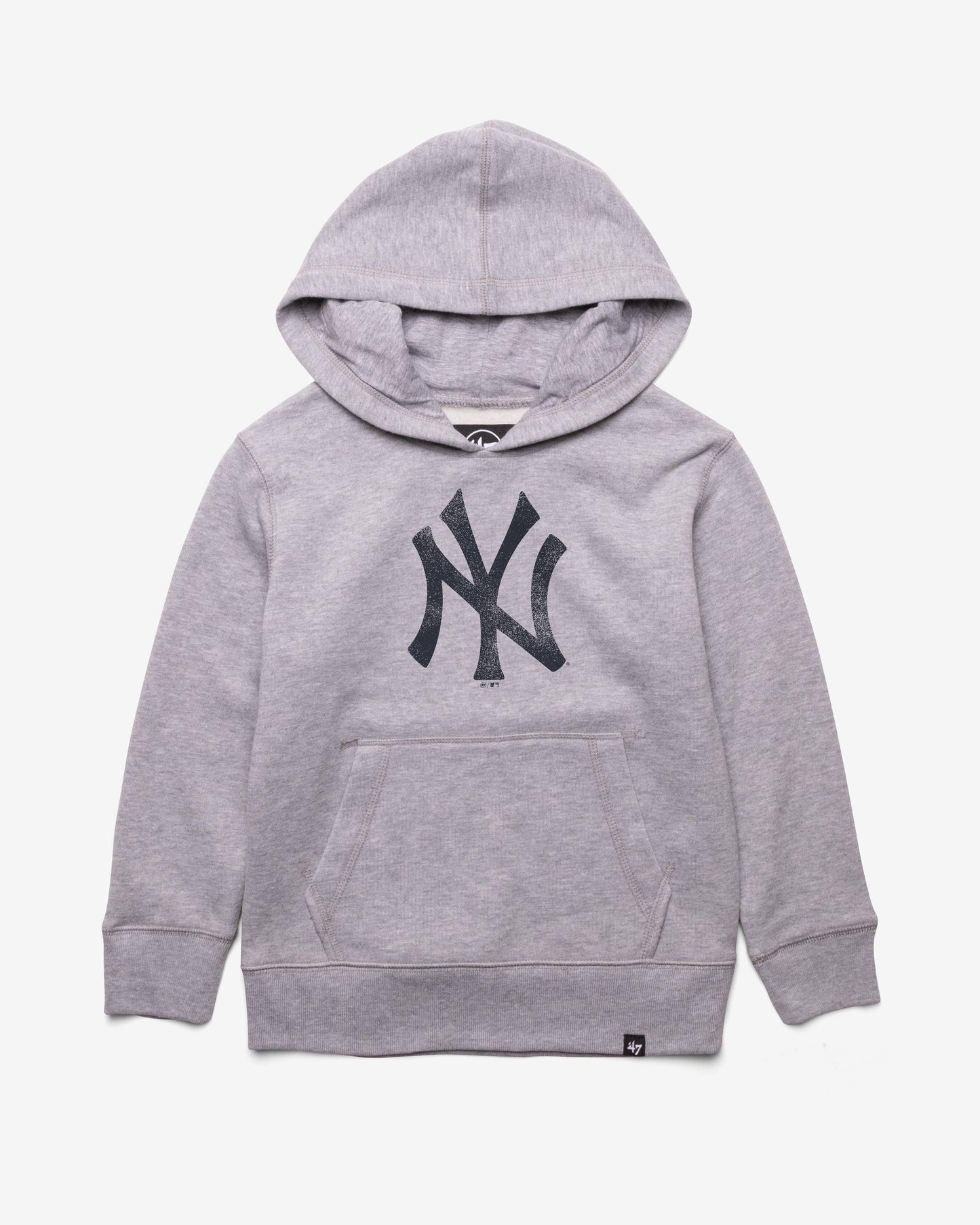 NEW YORK YANKEES DISTRESSED IMPRINT '47 HEADLNE HOOD KIDS SLATE GREY