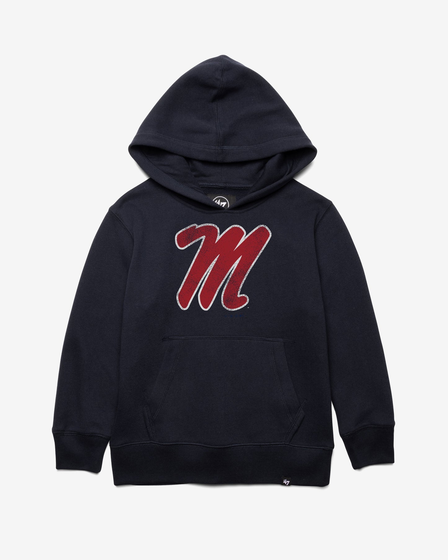 MISSISSIPPI REBELS DISTRESSED IMPRINT '47 HEADLINE HOOD KIDS FALL NAVY