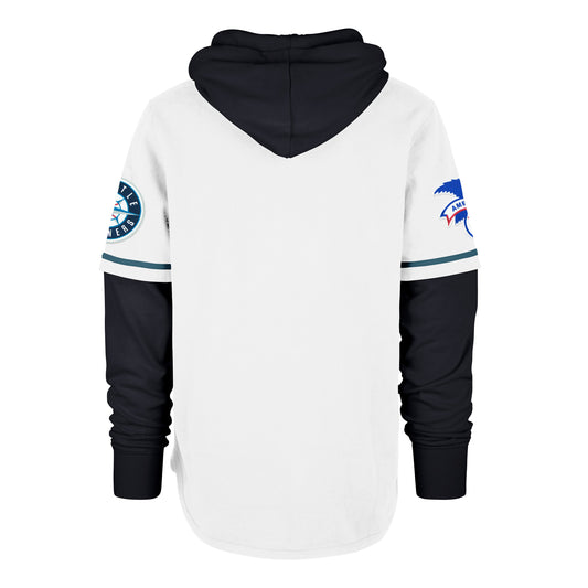 SEATTLE MARINERS COOPERSTOWN TRIFECTA '47 SHORTSTOP PULLOVER HOOD WHITE WASH