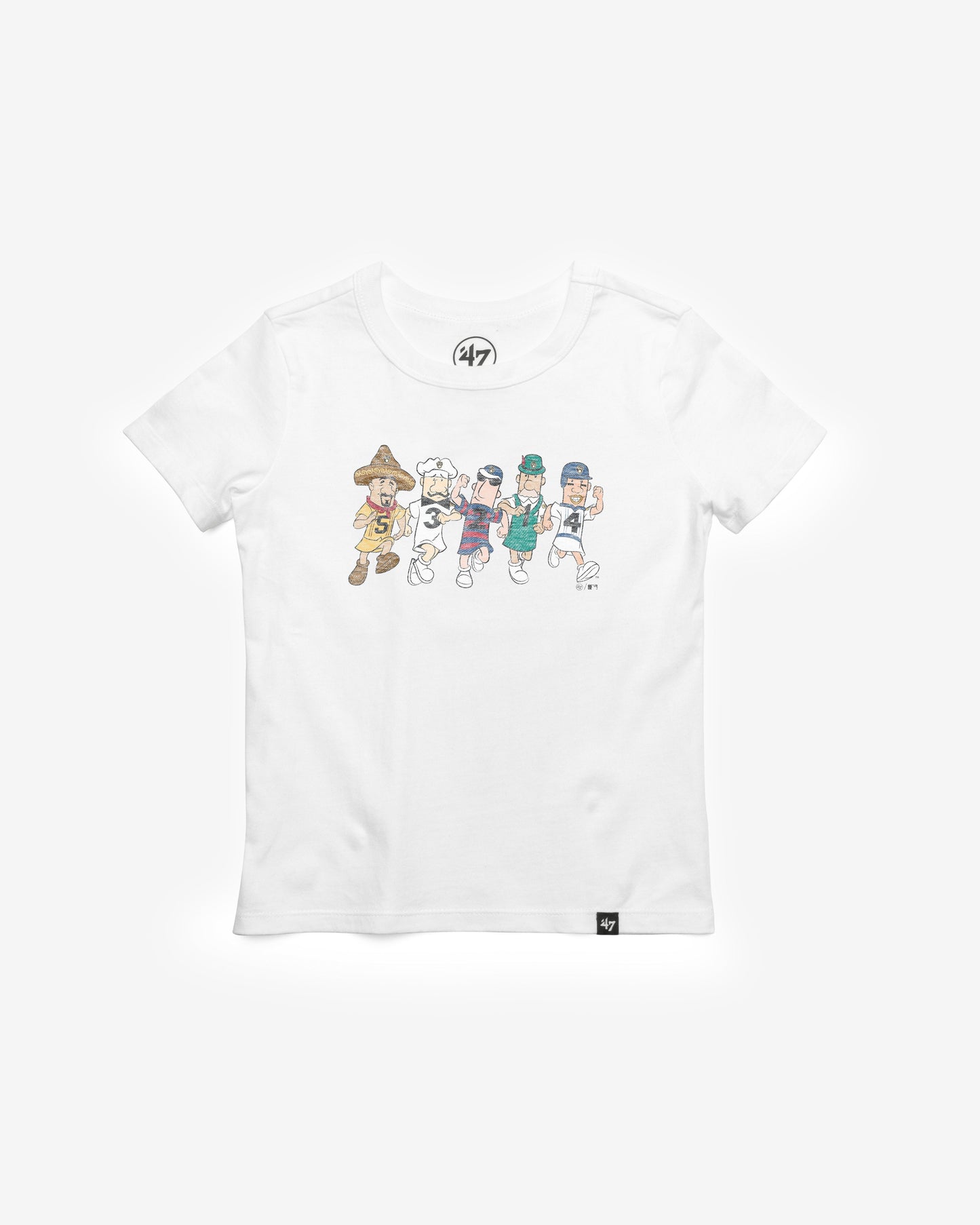 MILWAUKEE BREWERS MASCOT PREMIER '47 FRANKLIN TEE KIDS WHITE WASH