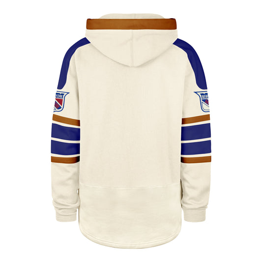 OLD TIME HOCKEY NEW YORK RANGERS VINTAGE BLUE LINE HERITAGE '47 LACER CREAM