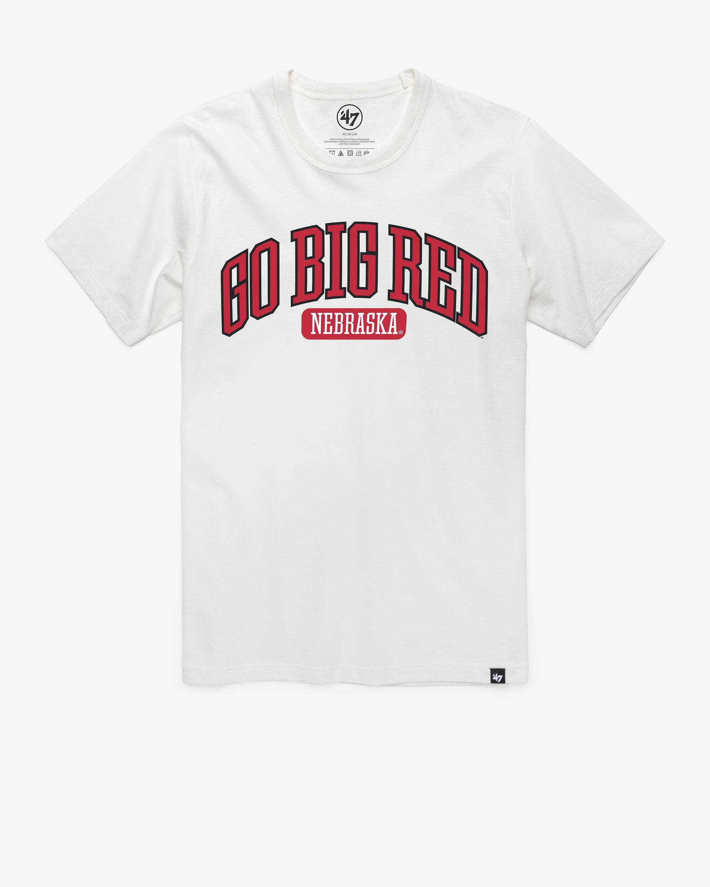 NEBRASKA CORNHUSKERS LOCAL ARCH '47 FRANKLIN TEE WHITE WASH