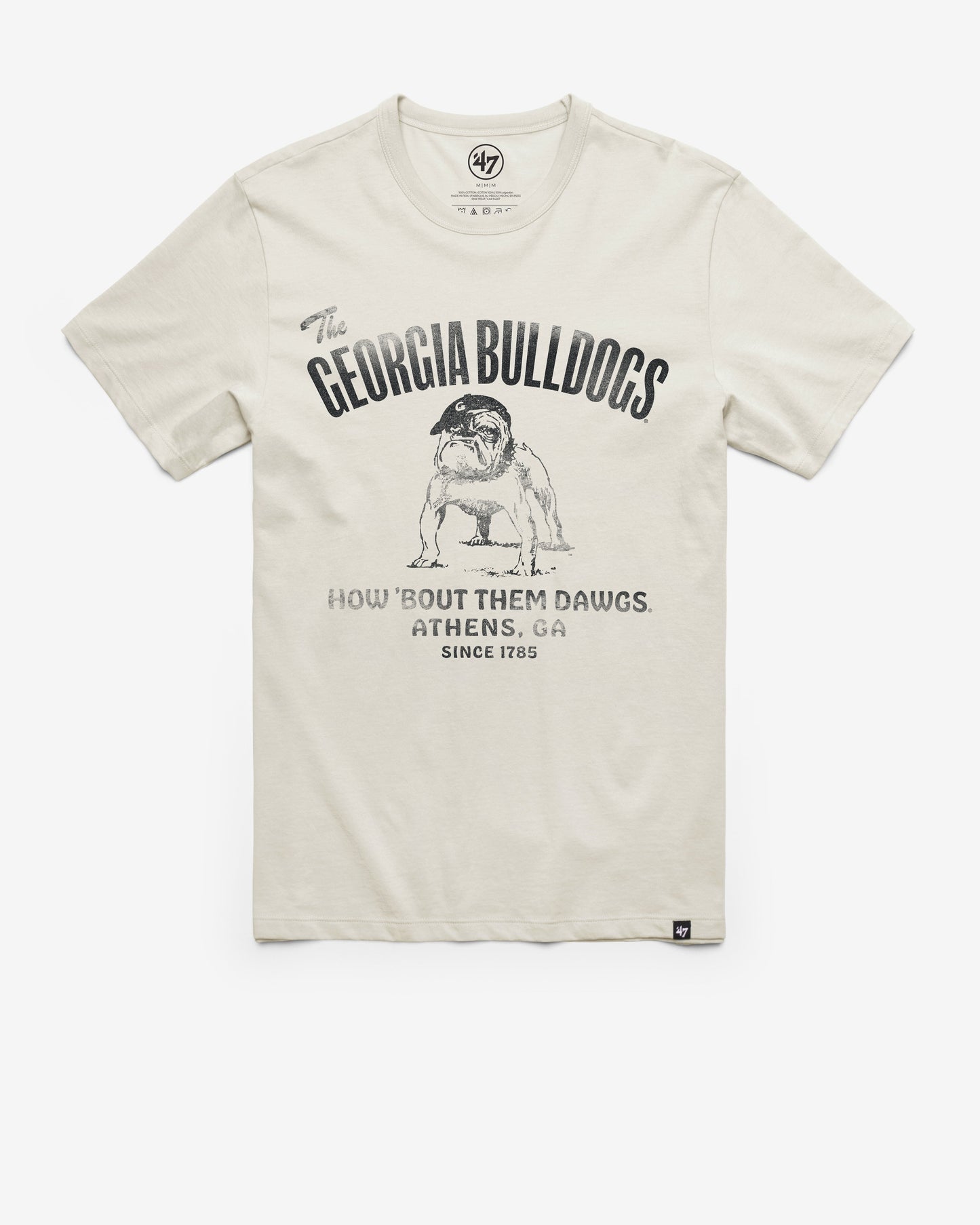 GEORGIA BULLDOGS VINTAGE WIDE OPEN '47 FRANKLIN TEE DUNE