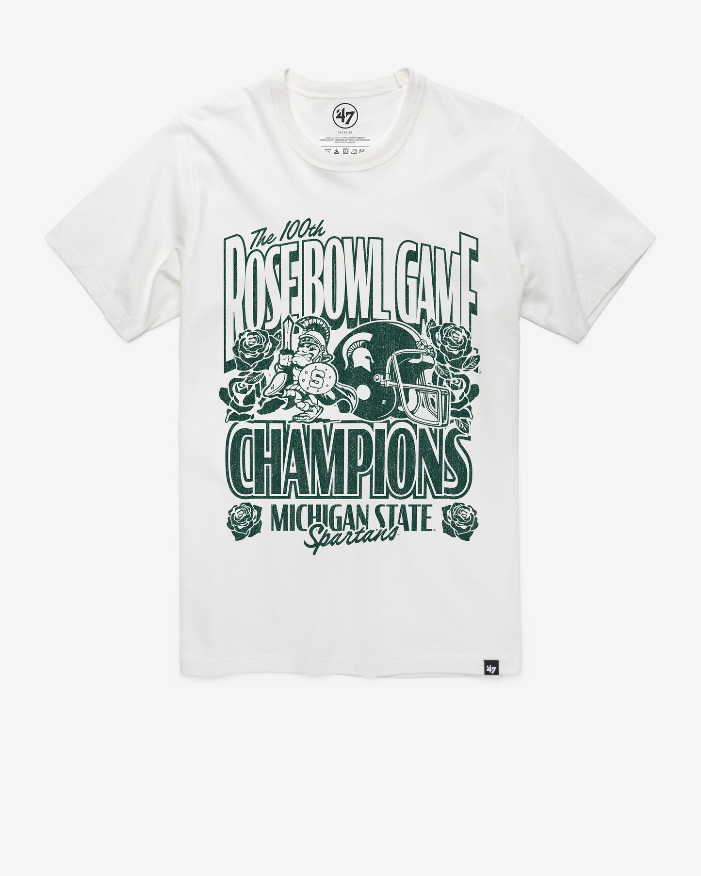 MICHIGAN STATE SPARTANS MONOCHROME '47 FRANKLIN TEE WHITE WASH