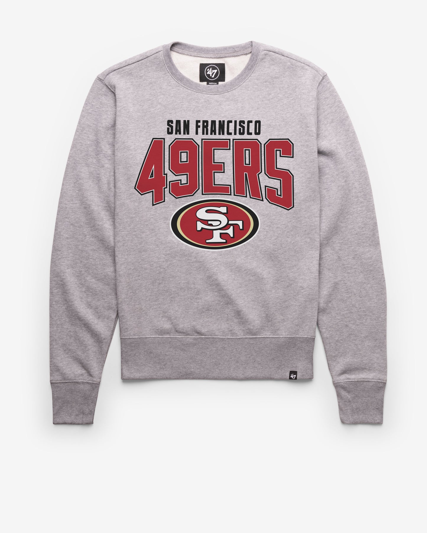 SAN FRANCISCO 49ERS TEAM ELEMENTS ARCH '47 HEADLINE CREW SLATE GREY