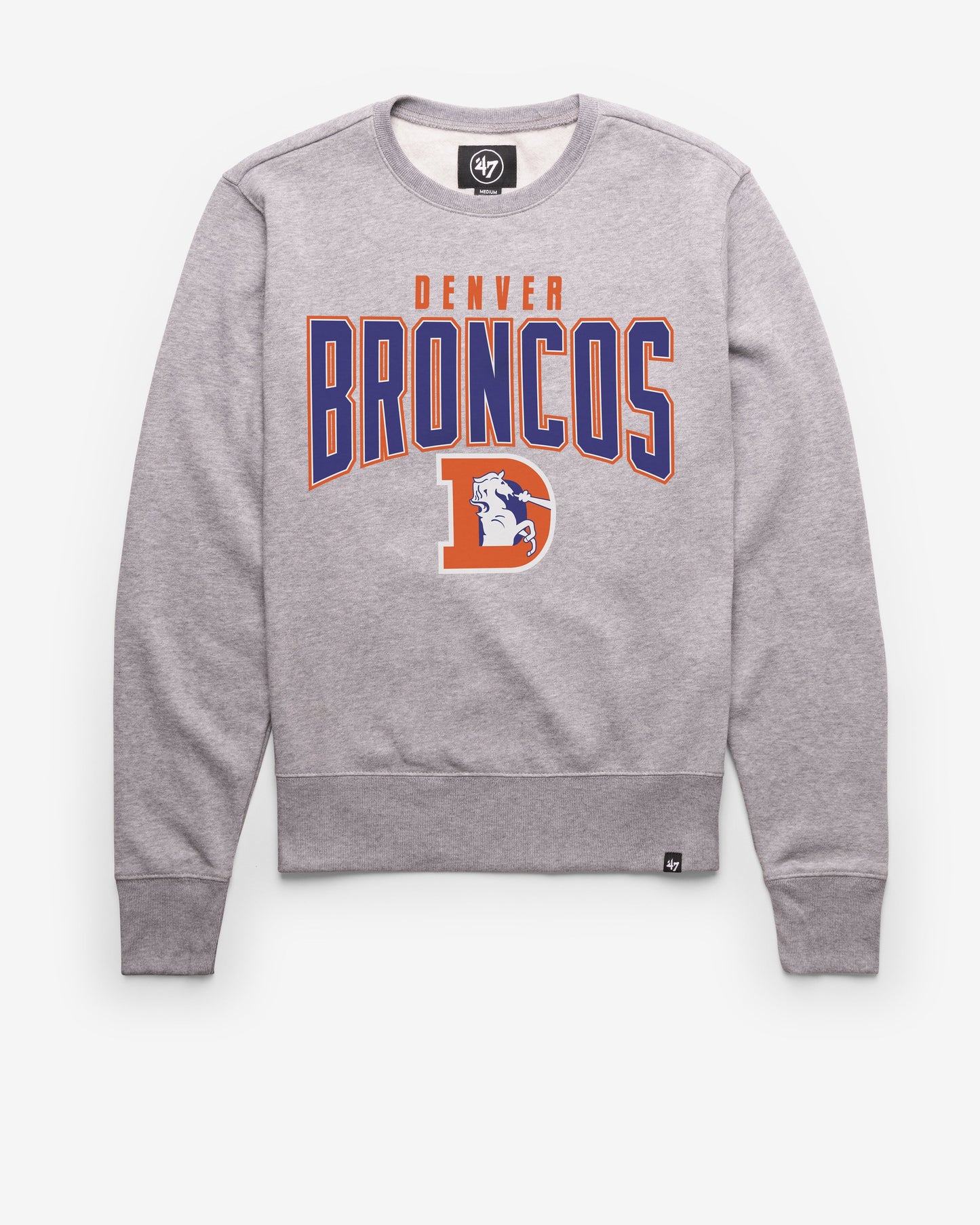 DENVER BRONCOS HISTORIC TEAM ELEMENTS ARCH '47 HEADLINE CREW SLATE GREY