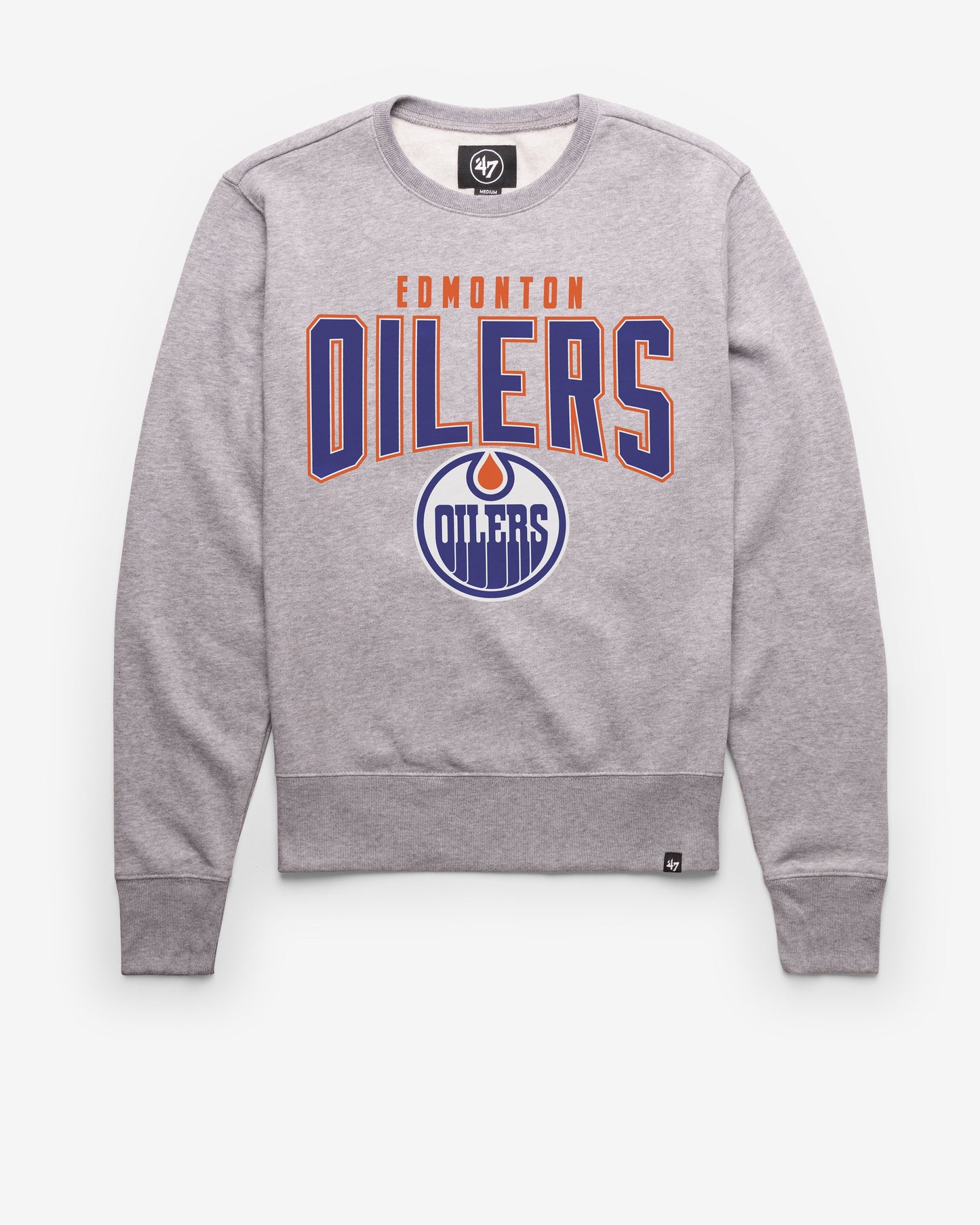 EDMONTON OILERS TEAM ELEMENTS ARCH '47 HEADLINE CREW SLATE GREY