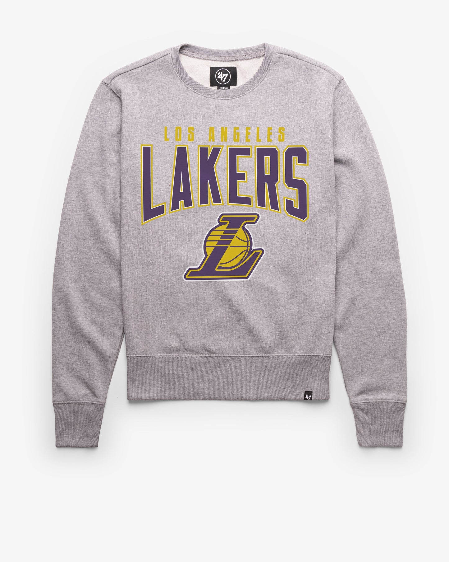 LOS ANGELES LAKERS TEAM ELEMENTS ARCH '47 HEADLINE CREW SLATE GREY