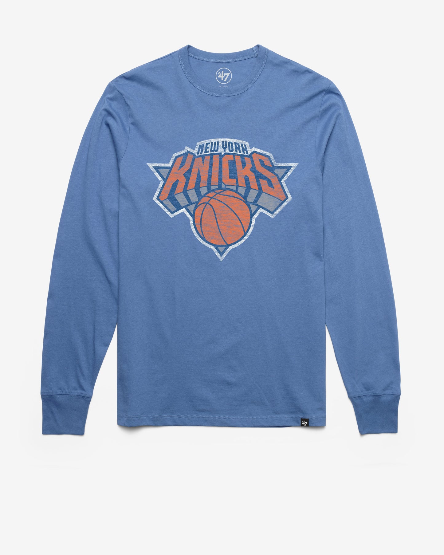 NEW YORK KNICKS PREMIER '47 FRANKLIN LONG SLEEVE TEE CADET BLUE
