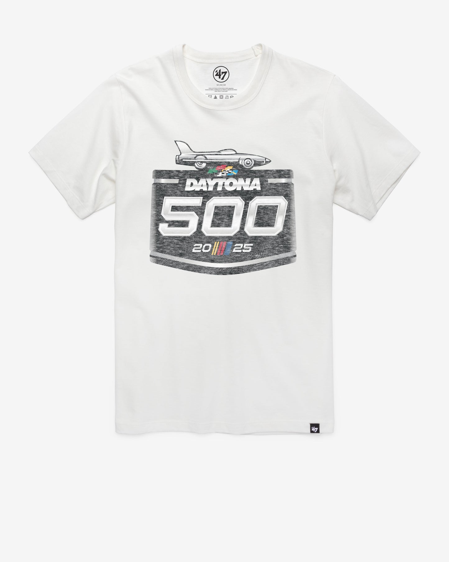 DAYTONA 500 '47 FRANKLIN TEE WHITE WASH