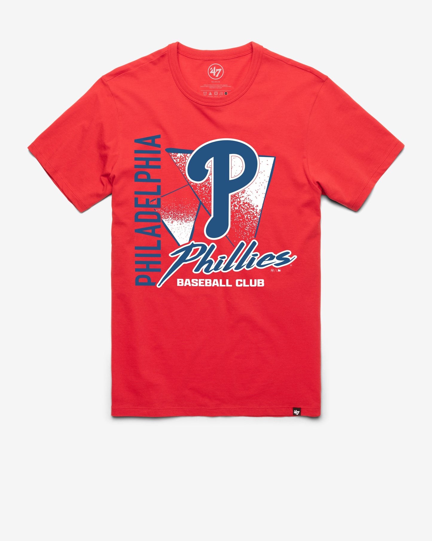 PHILADELPHIA PHILLIES SIDE ARM '47 FRANKLIN TEE RACER RED