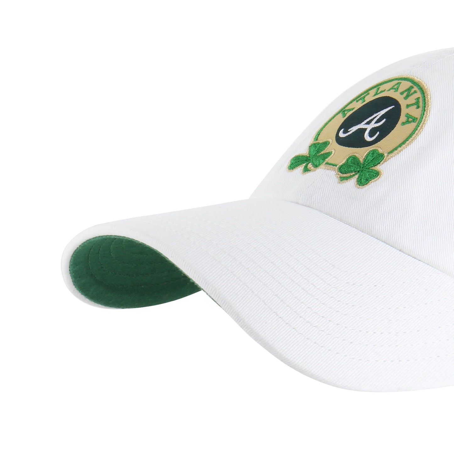ATLANTA BRAVES ST. PADDY'S DOUBLE SHAMROCK '47 CLEAN UP WHITE