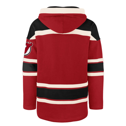NEW JERSEY DEVILS CHIN STRAP SUPERIOR '47 LACER HOOD RED
