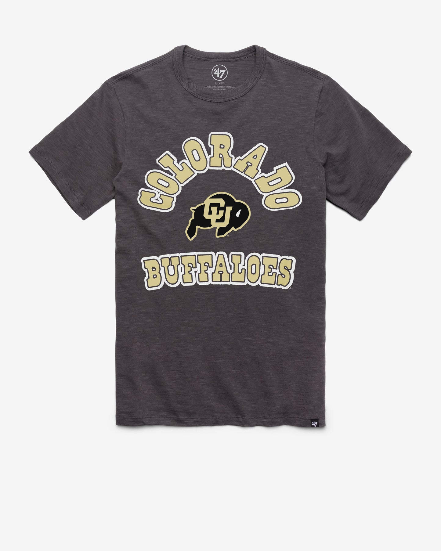 COLORADO BUFFALOES COMEBACK '47 SCRUM TEE CHARCOAL