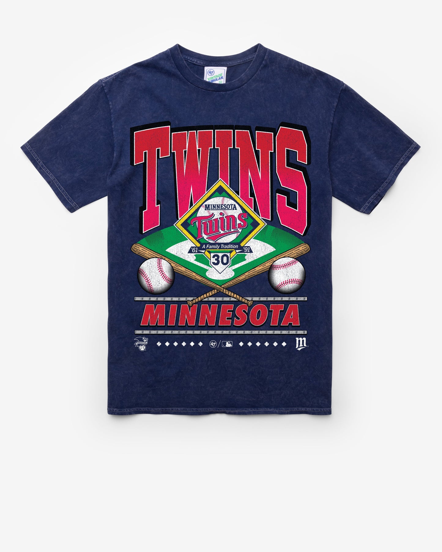 MINNESOTA TWINS COOPERSTOWN STRAIGHT SHOT VINTAGE '47 TUBULAR DT NAVY
