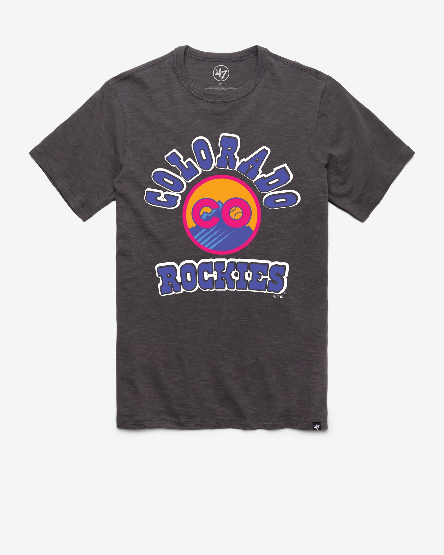 COLORADO ROCKIES CITY CONNECT COMEBACK '47 SCRUM TEE CHARCOAL