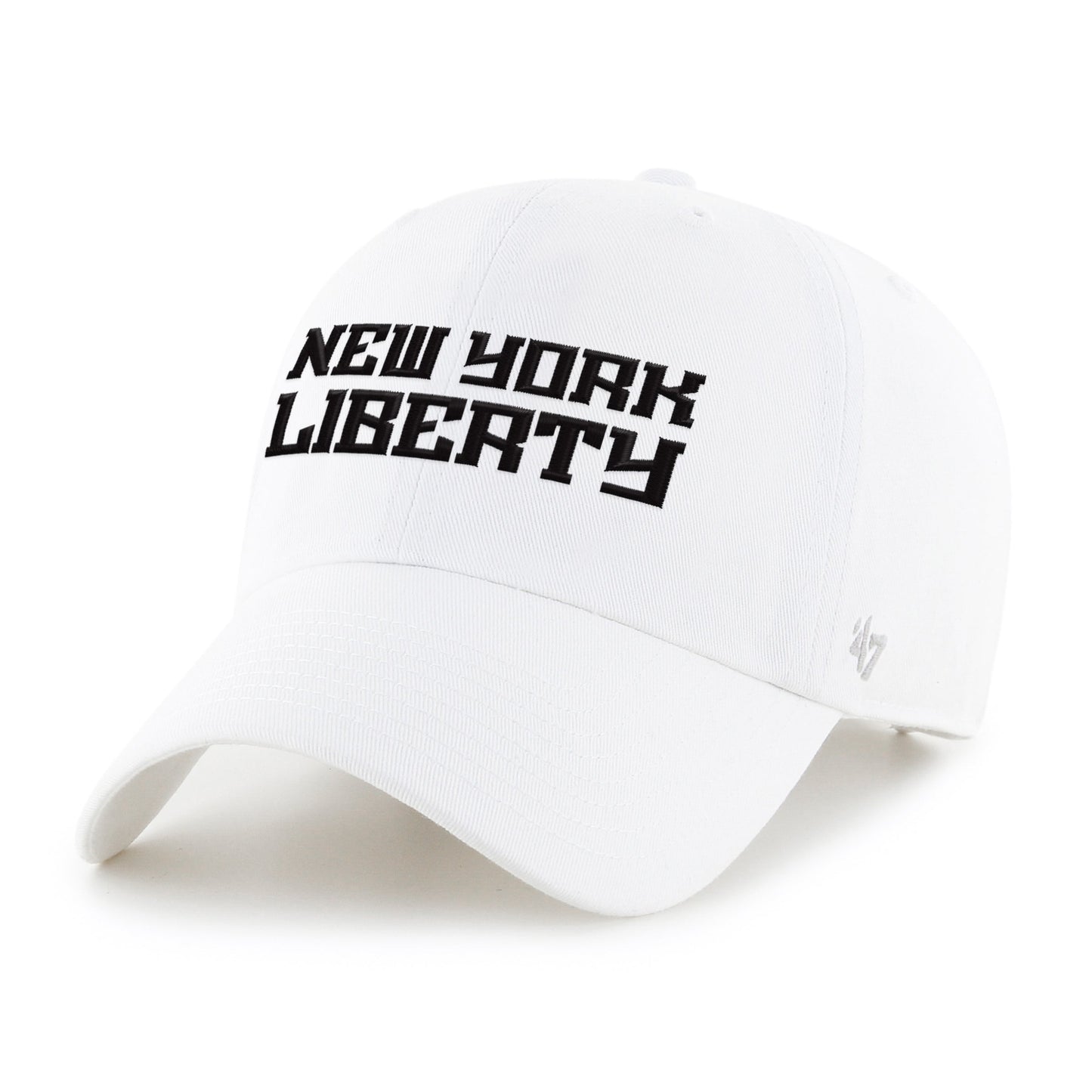 NEW YORK LIBERTY BALLPARK SCRIPT SHOT '47 CLEAN UP WHITE