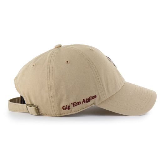 TEXAS A&M AGGIES VINTAGE MICRO PATCH '47 CLEAN UP KHAKI