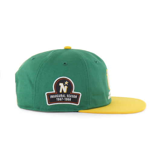 OLD TIME HOCKEY MINNESOTA NORTH STARS / DALLAS STARS VINTAGE DEBUT '47 CAPTAIN RL RELAXED FIT KELLY