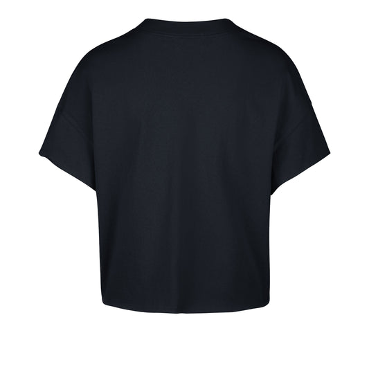 MICHIGAN WOLVERINES ELATION '47 OVERSIZED NOTCH NECK TEE WOMENS NAVY
