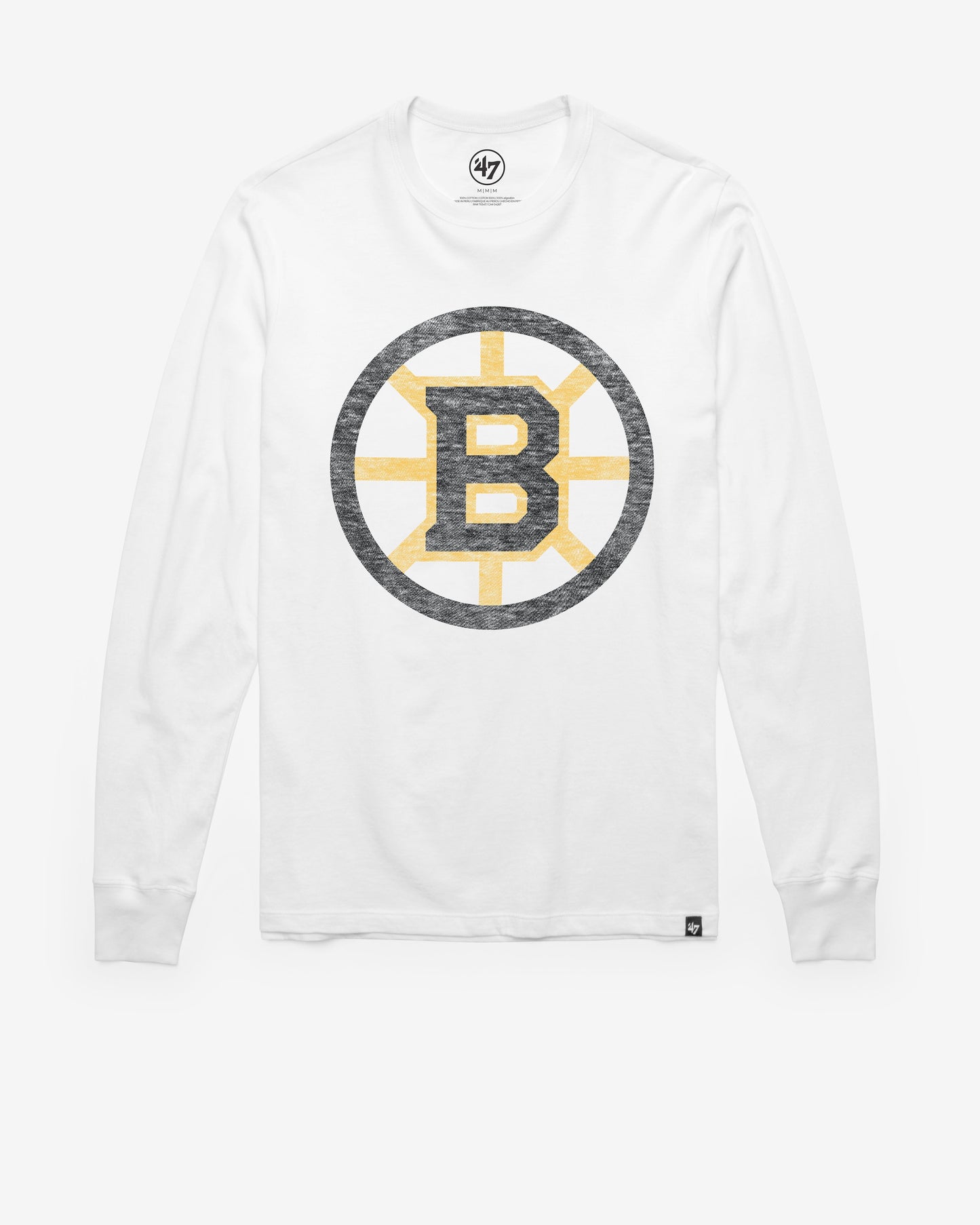 BOSTON BRUINS PREMIER '47 FRANKLIN LONG SLEEVE TEE WHITE WASH