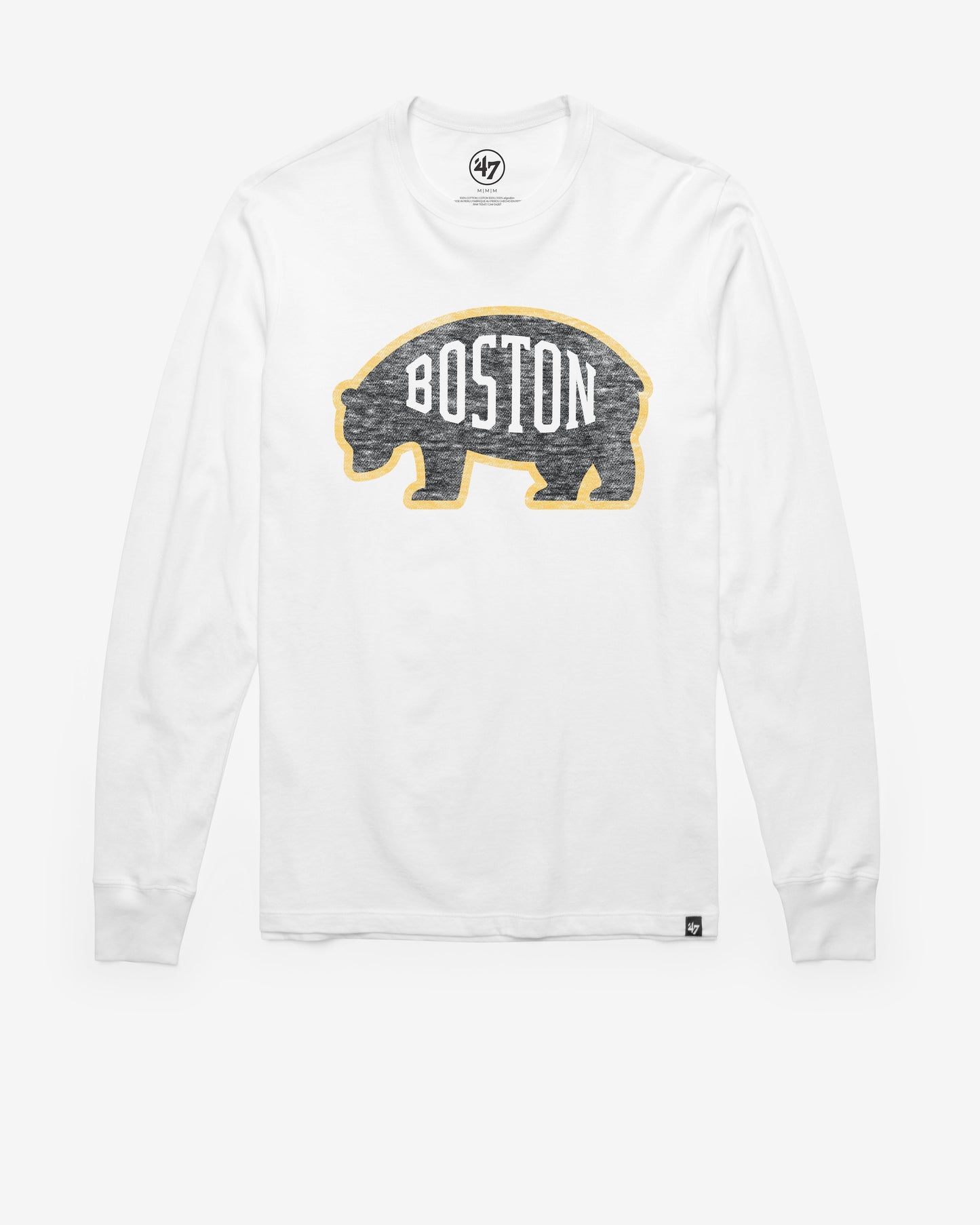 BOSTON BRUINS PREMIER '47 FRANKLIN LONG SLEEVE TEE WHITE WASH