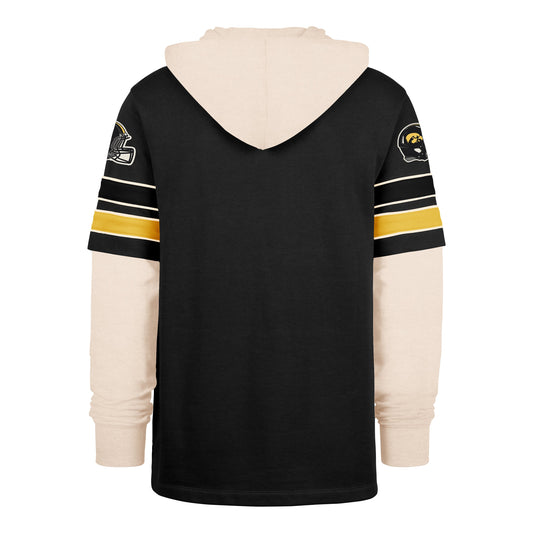 IOWA HAWKEYES SPLIT ZONE '47 CORNERBCK DUO LACER FLINT BLACK