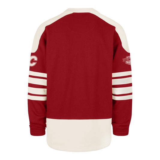CALGARY FLAMES SWEEP CHECK '47 ETERNAL LACER RED