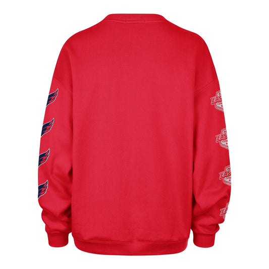 WASHINGTON CAPITALS GO BIG '47 OVERSIZED CREW WOMENS RED