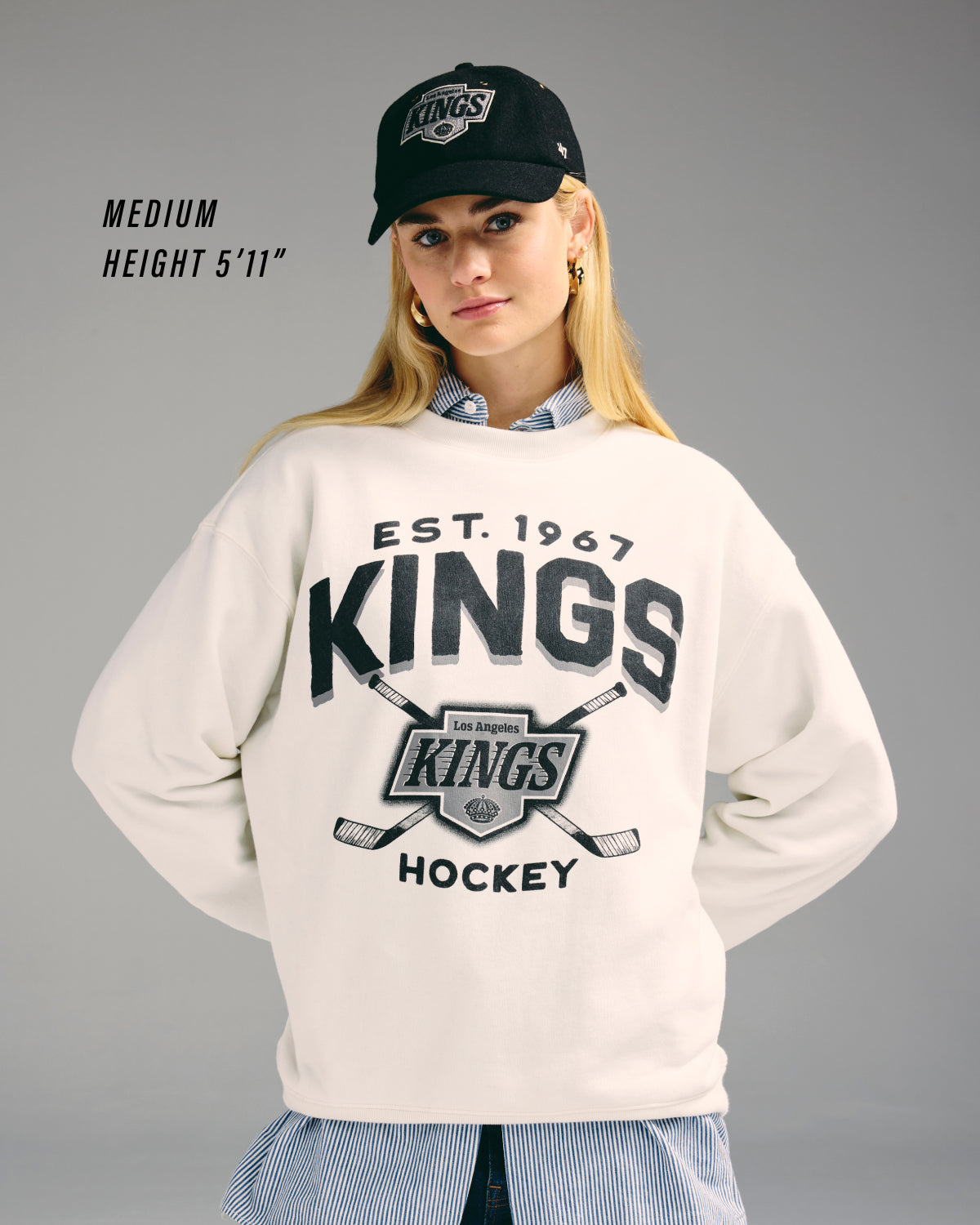 DENVER NUGGETS ARCH CLOUD '47 OVERSIZED CREW WOMENS SANDSTONE