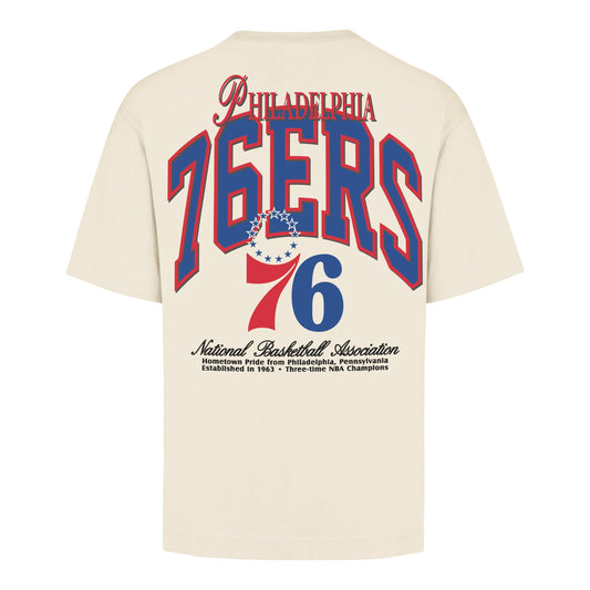 PHILADELPHIA 76ERS BACK DOOR POCKET '47 FOUNDATION TEE CREAM