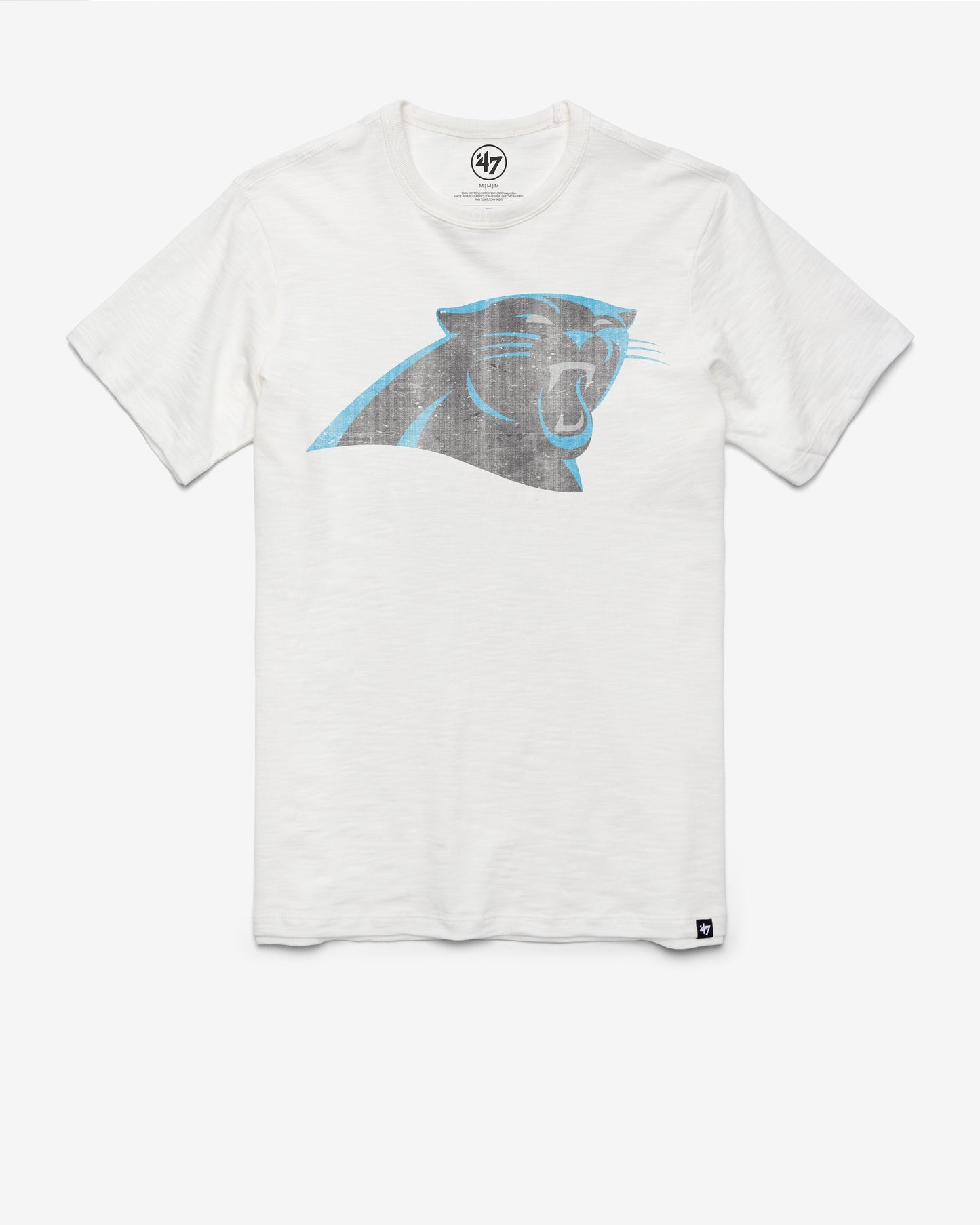 CAROLINA PANTHERS GRIT '47 SCRUM TEE WHITE WASH