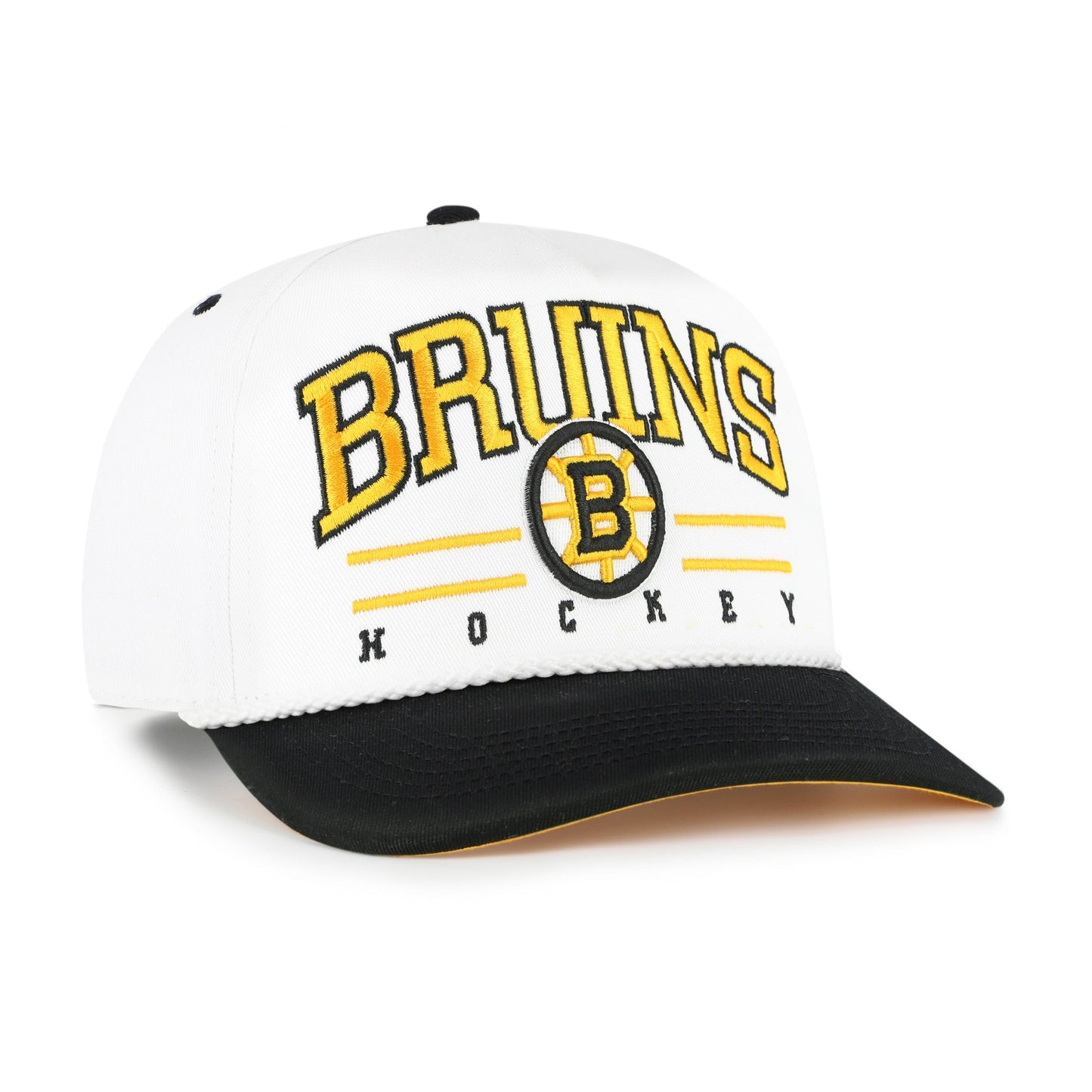 BOSTON BRUINS ROSCOE ROPE TWO TONE '47 HITCH WHITE