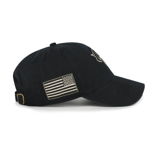 NEW YORK KNICKS KHAKI ACCENTS '47 CLEAN UP BLACK