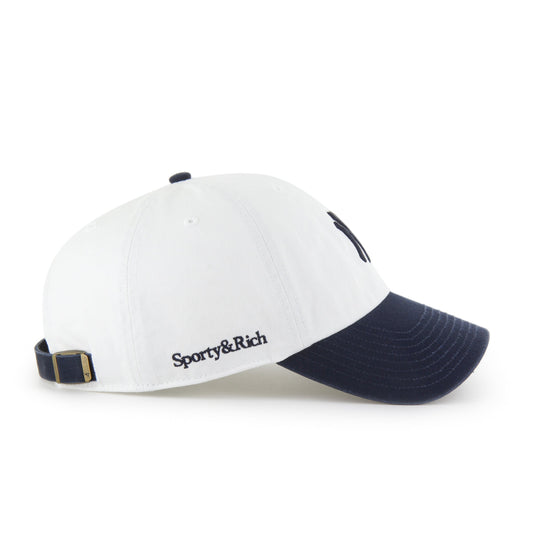 NEW YORK YANKEES SPORTY & RICH '47 CLEAN UP WHITE