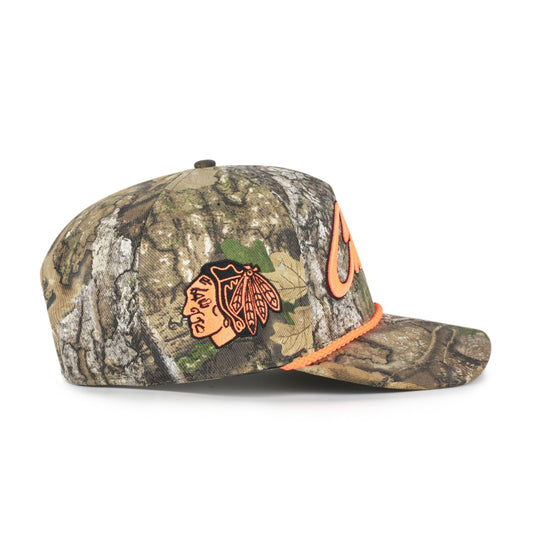CHICAGO BLACKHAWKS OVERHAND SCRIPT REALTREE '47 HITCH REALTREE APX